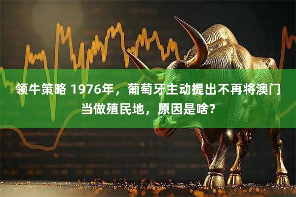领牛策略 1976年，葡萄牙主动提出不再将澳门当做殖民地，原因是啥？